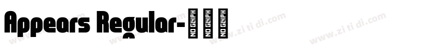 Appears Regular字体转换